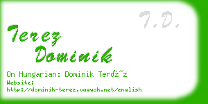 terez dominik business card